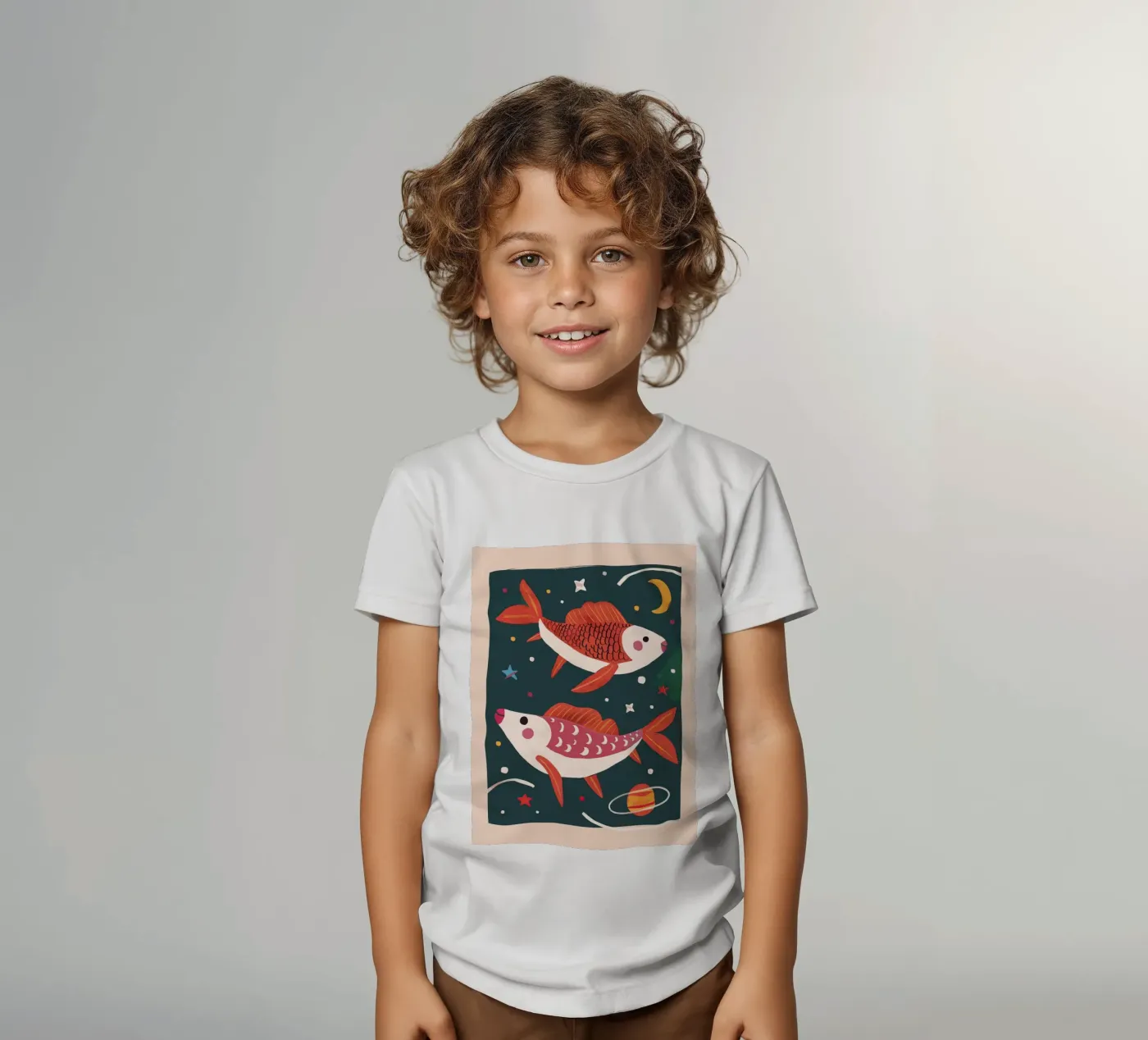 Space Fish t-shirt bambini da Lilo