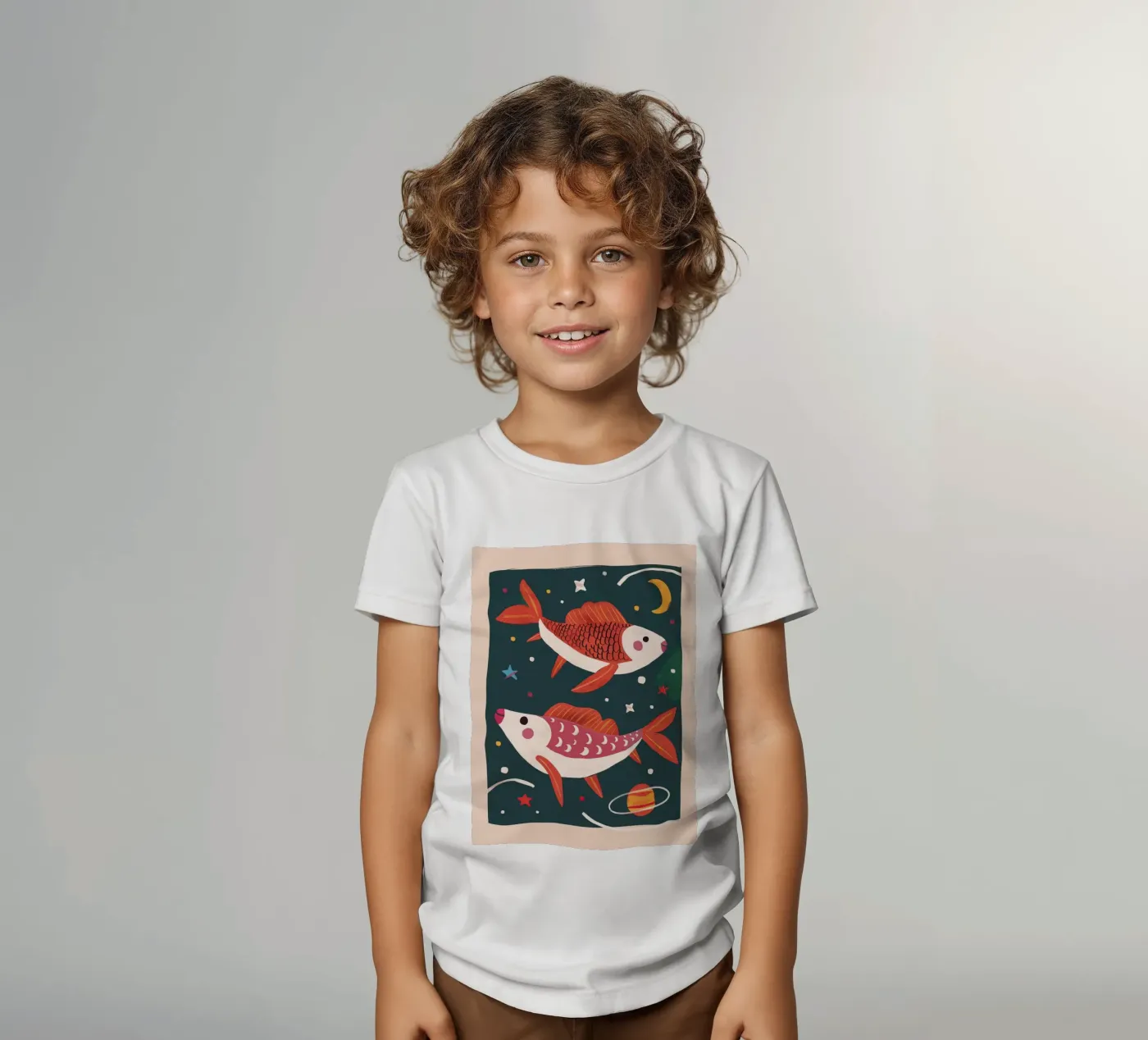 Space Fish t-shirt bambini da Lilo