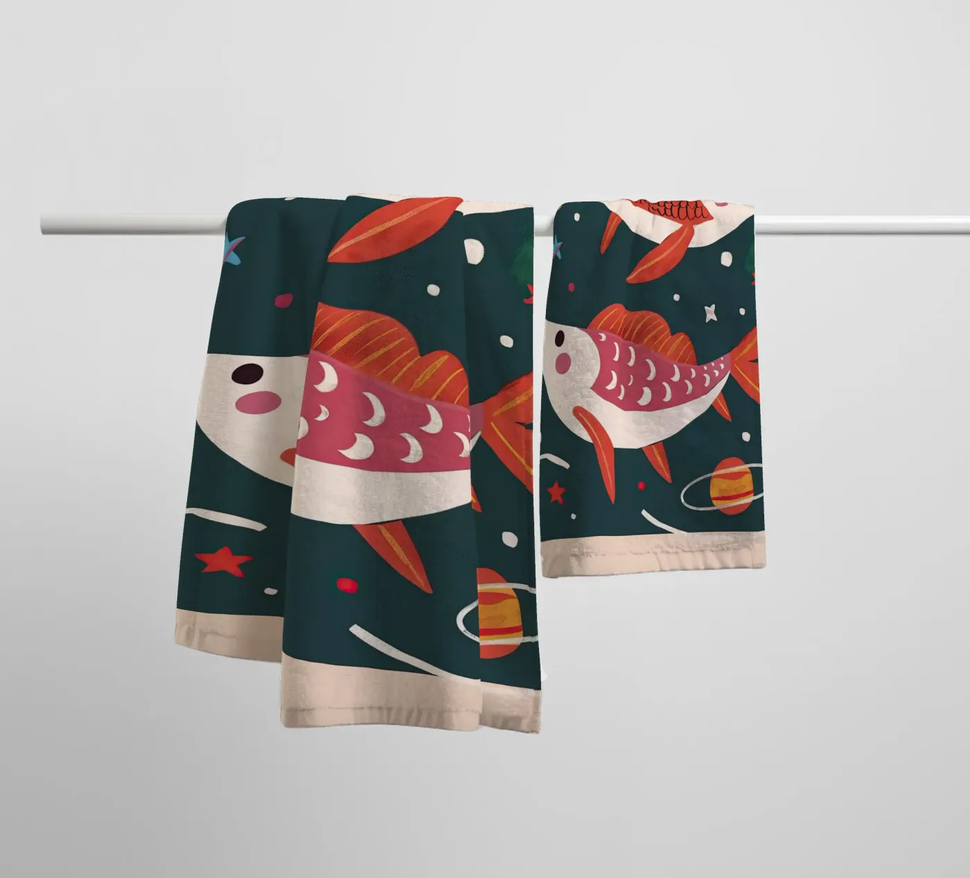 Space Fish badhanddoek van Lilo
