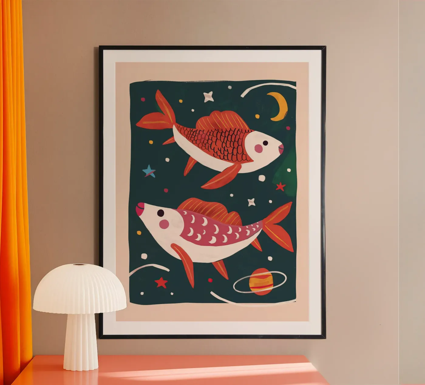 Space Fish poster van Lilo