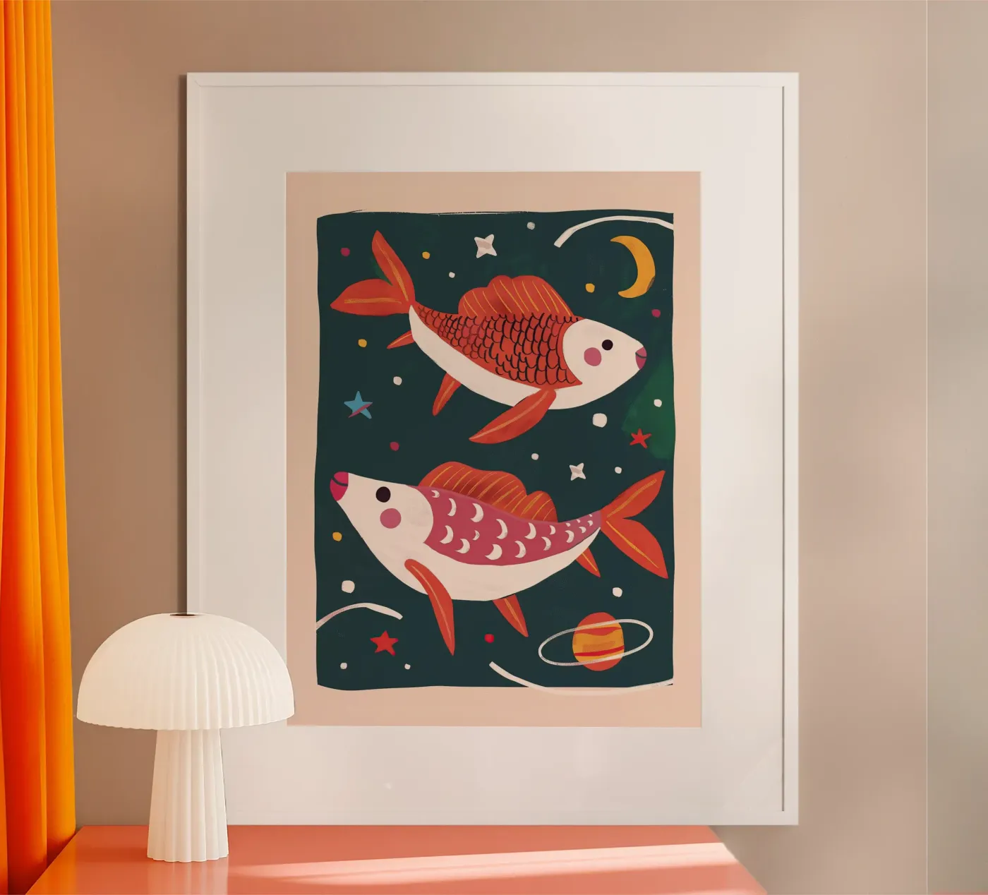 Space Fish poster van Lilo