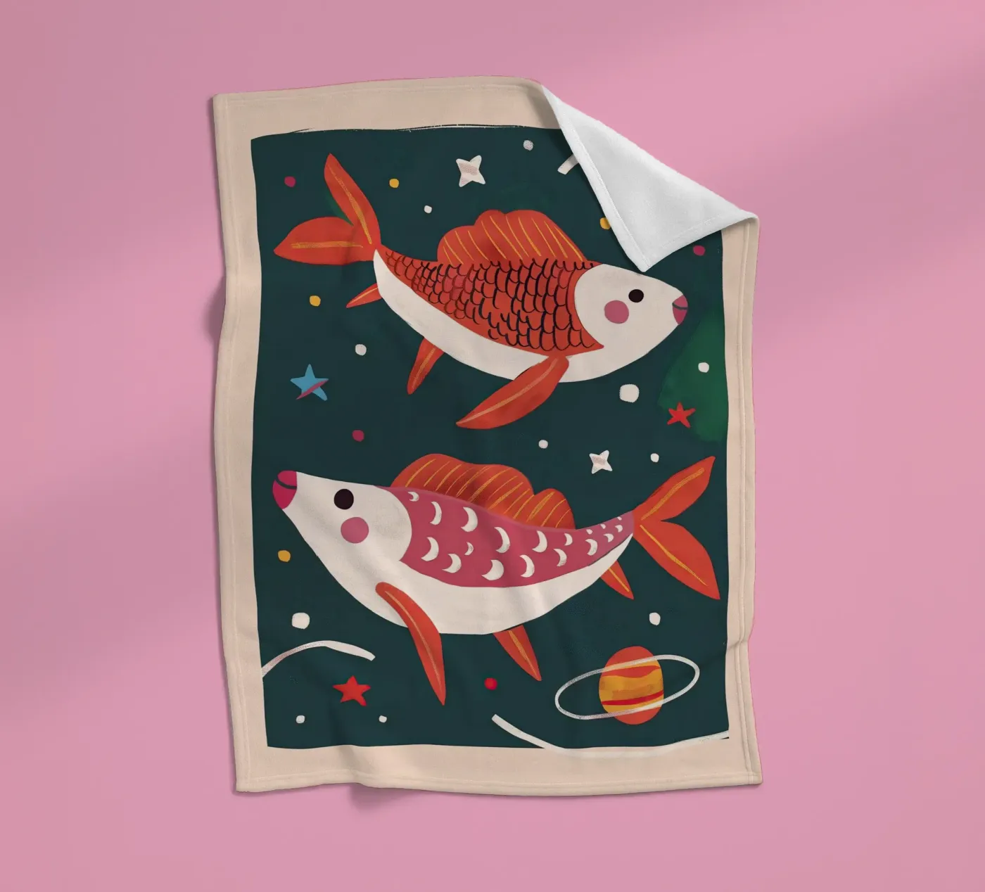 Space Fish Fleecedecke von Lilo