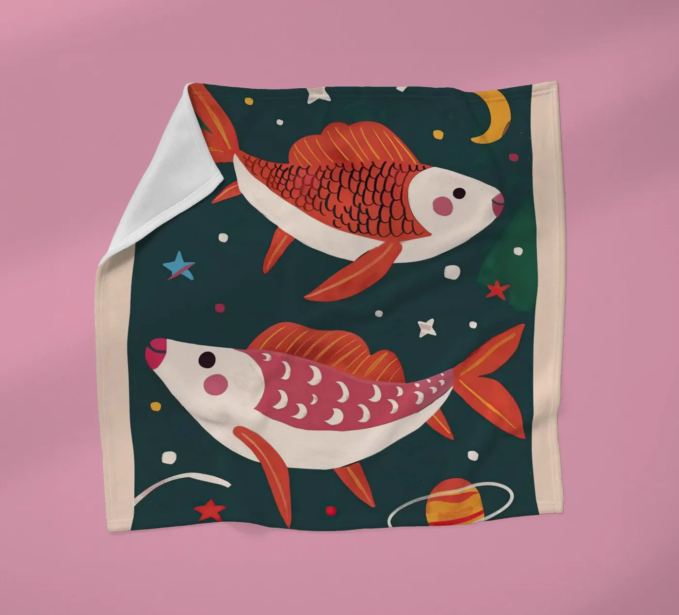 Space Fish Fleecedecke von Lilo