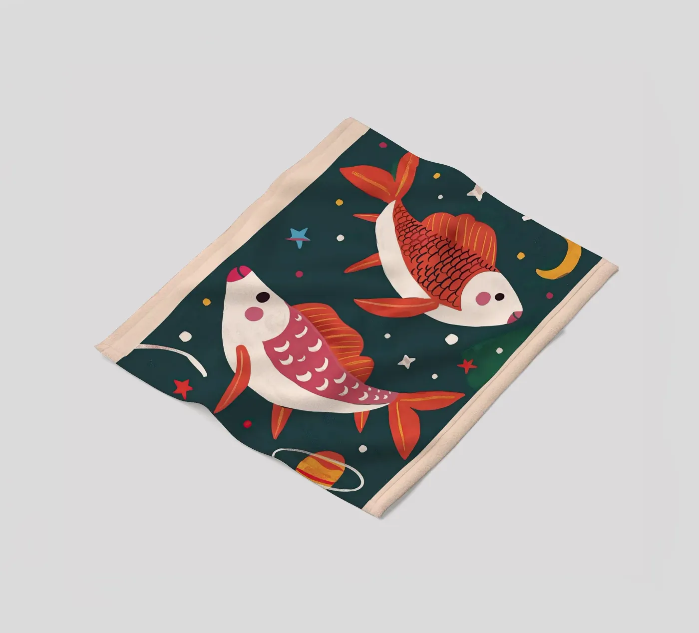 Space Fish Fleecedecke von Lilo