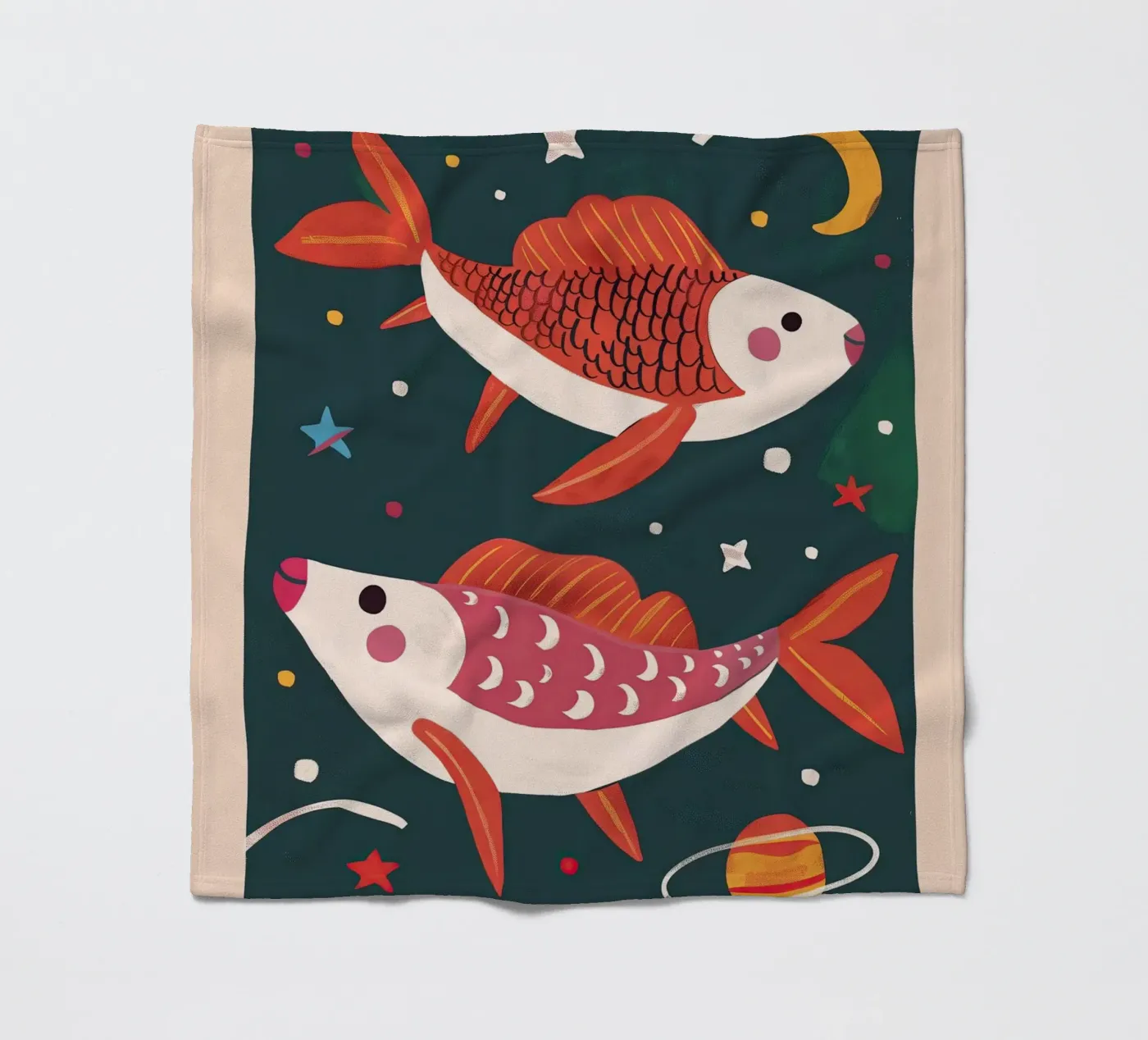 Space Fish Fleecedecke von Lilo
