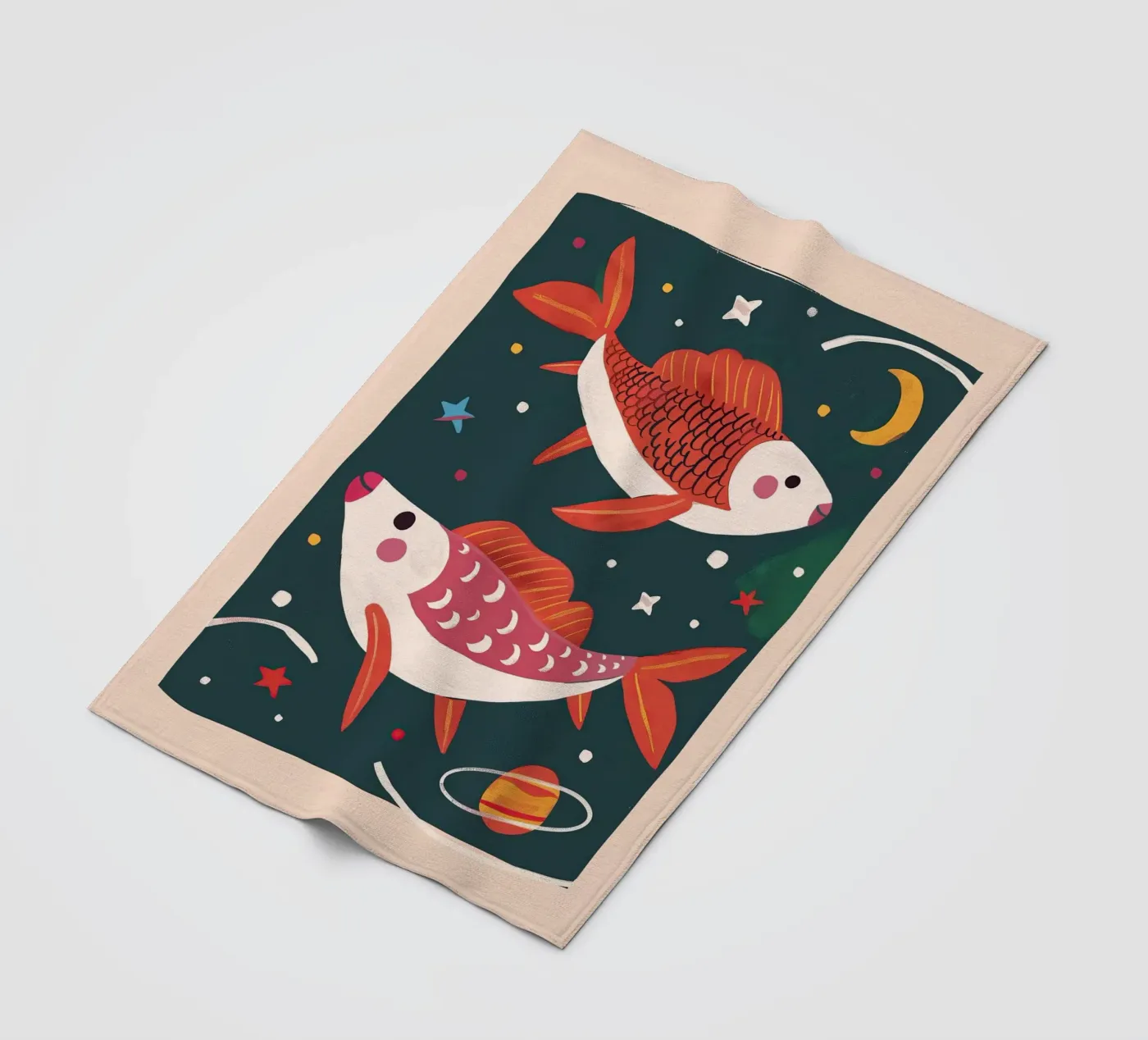 Space Fish Fleecedecke von Lilo