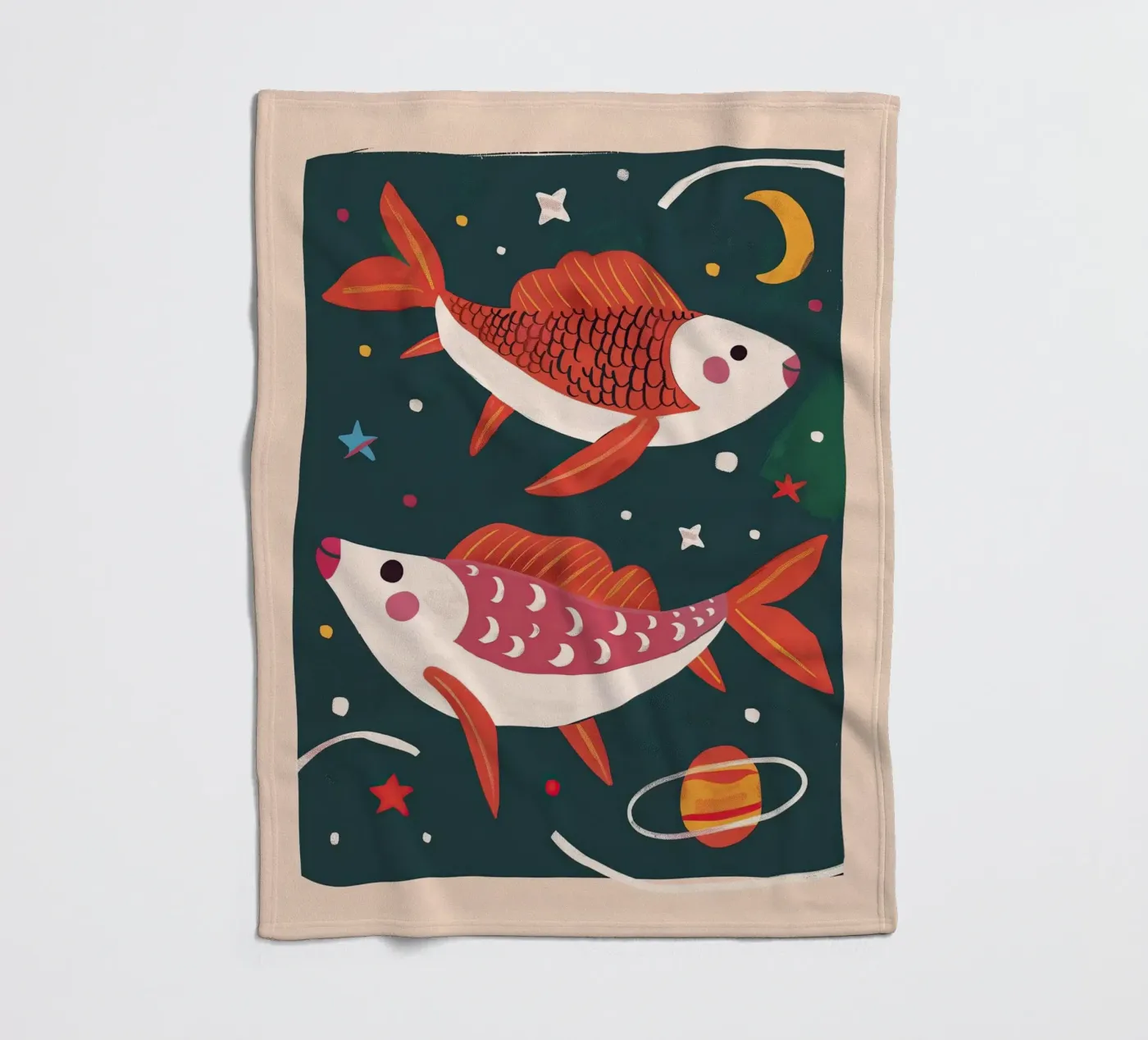 Space Fish Fleecedecke von Lilo