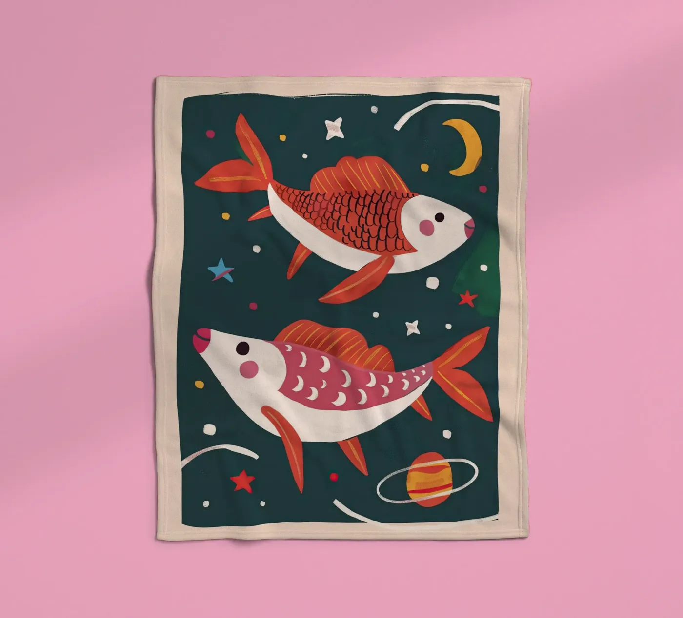 Space Fish Fleecedecke von Lilo