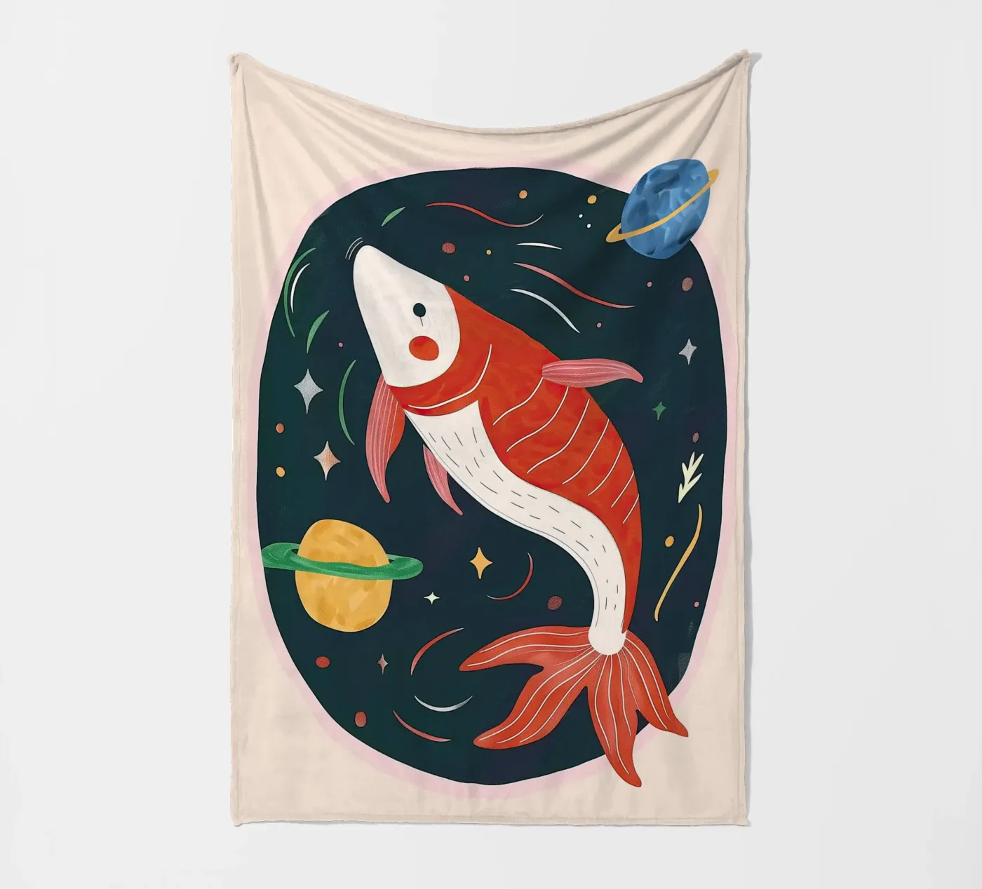 Space Koi Fleecedecke von Lilo