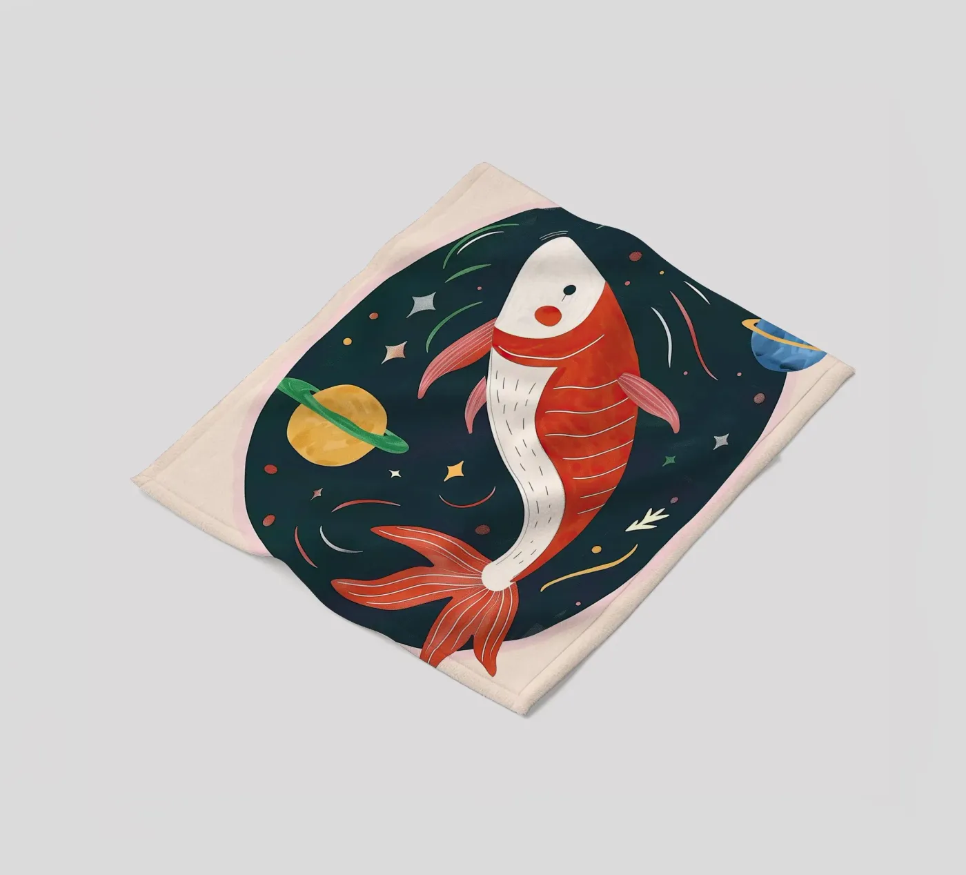 Space Koi Fleecedecke von Lilo