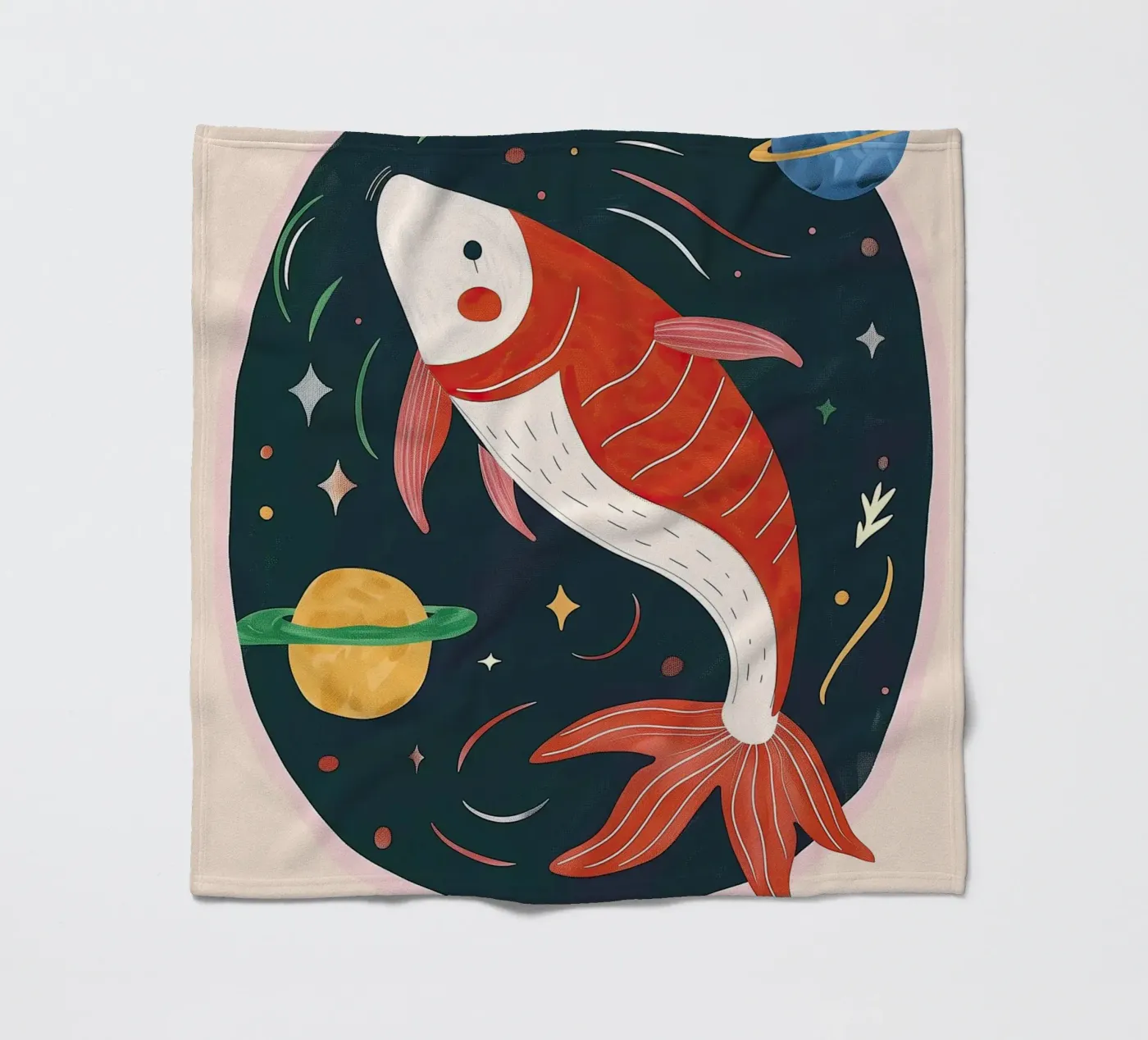 Space Koi Fleecedecke von Lilo