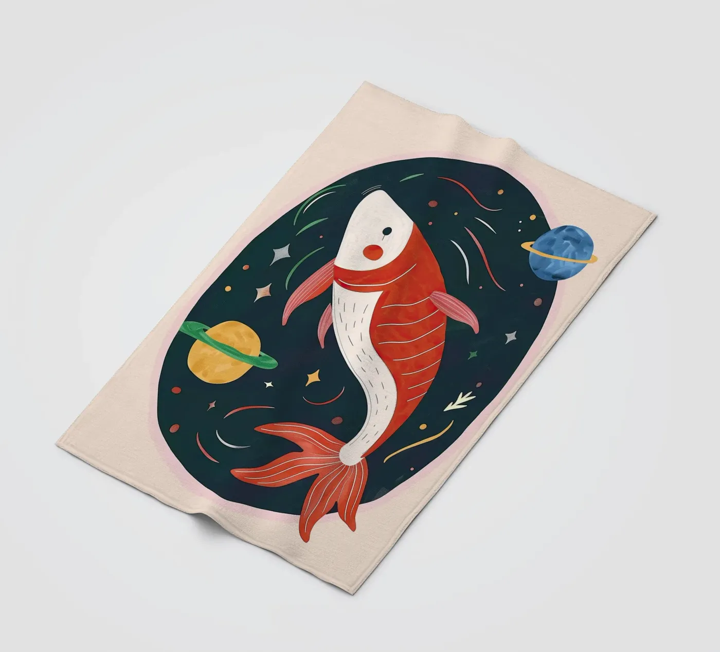Space Koi Fleecedecke von Lilo
