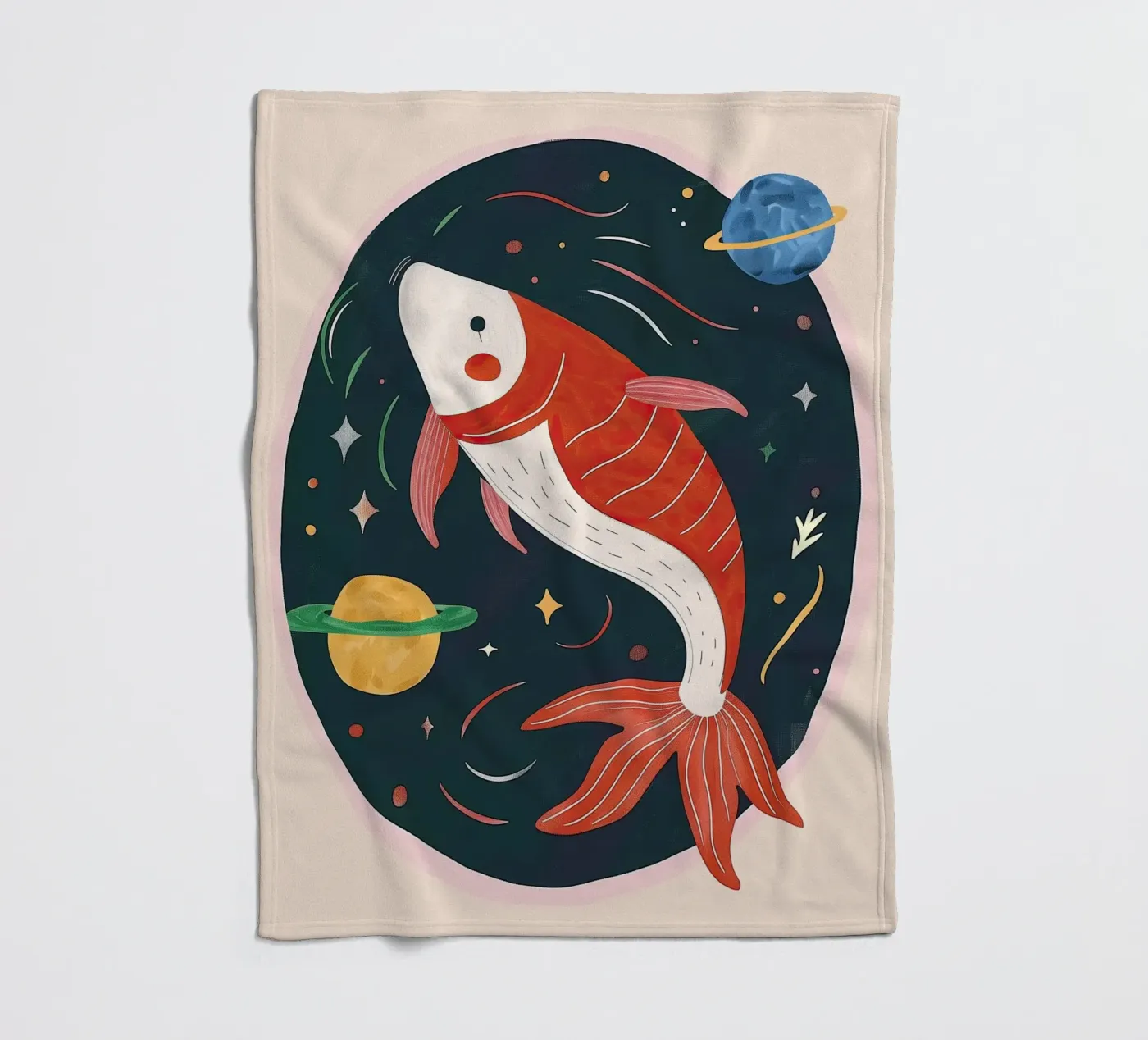 Space Koi Fleecedecke von Lilo