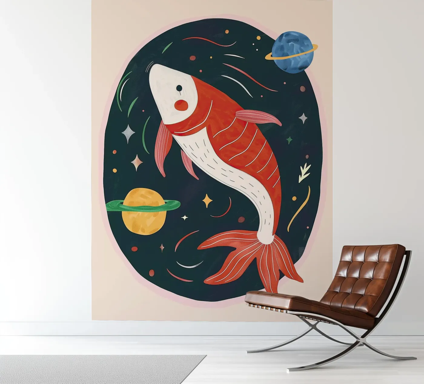Space Koi fotobehang van Lilo