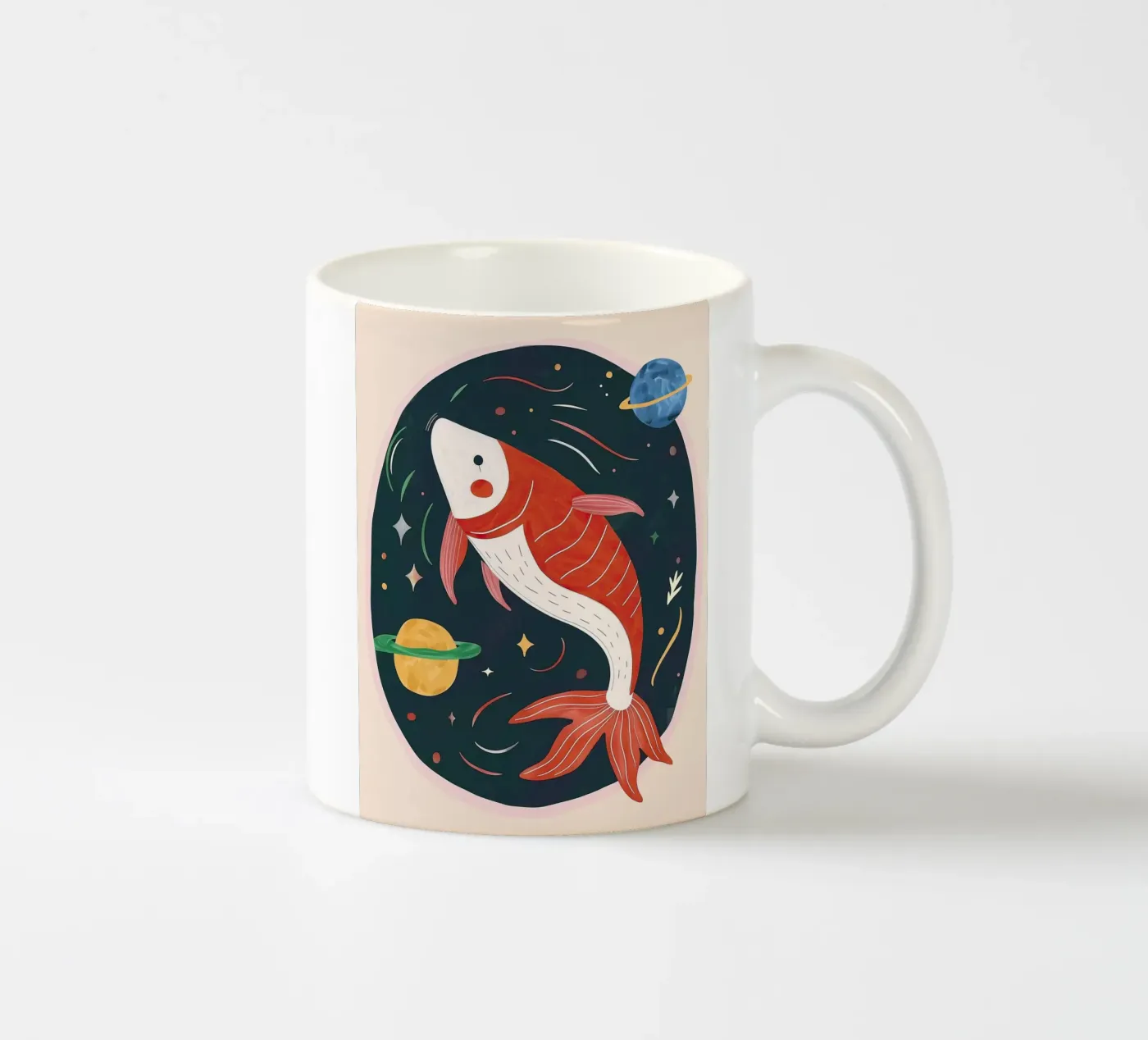 Space Koi ceramic mug by Lilo