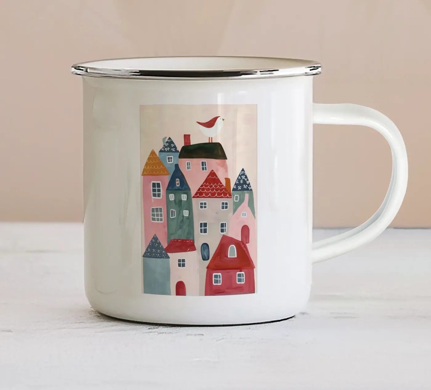 Tiny Town enamel mug by Lilo
