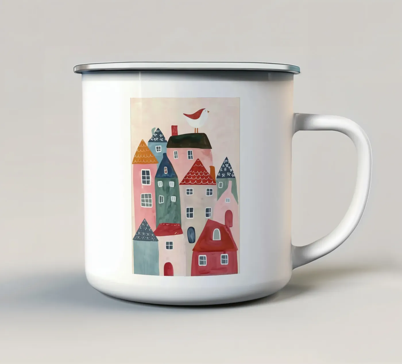 Tiny Town enamel mug by Lilo