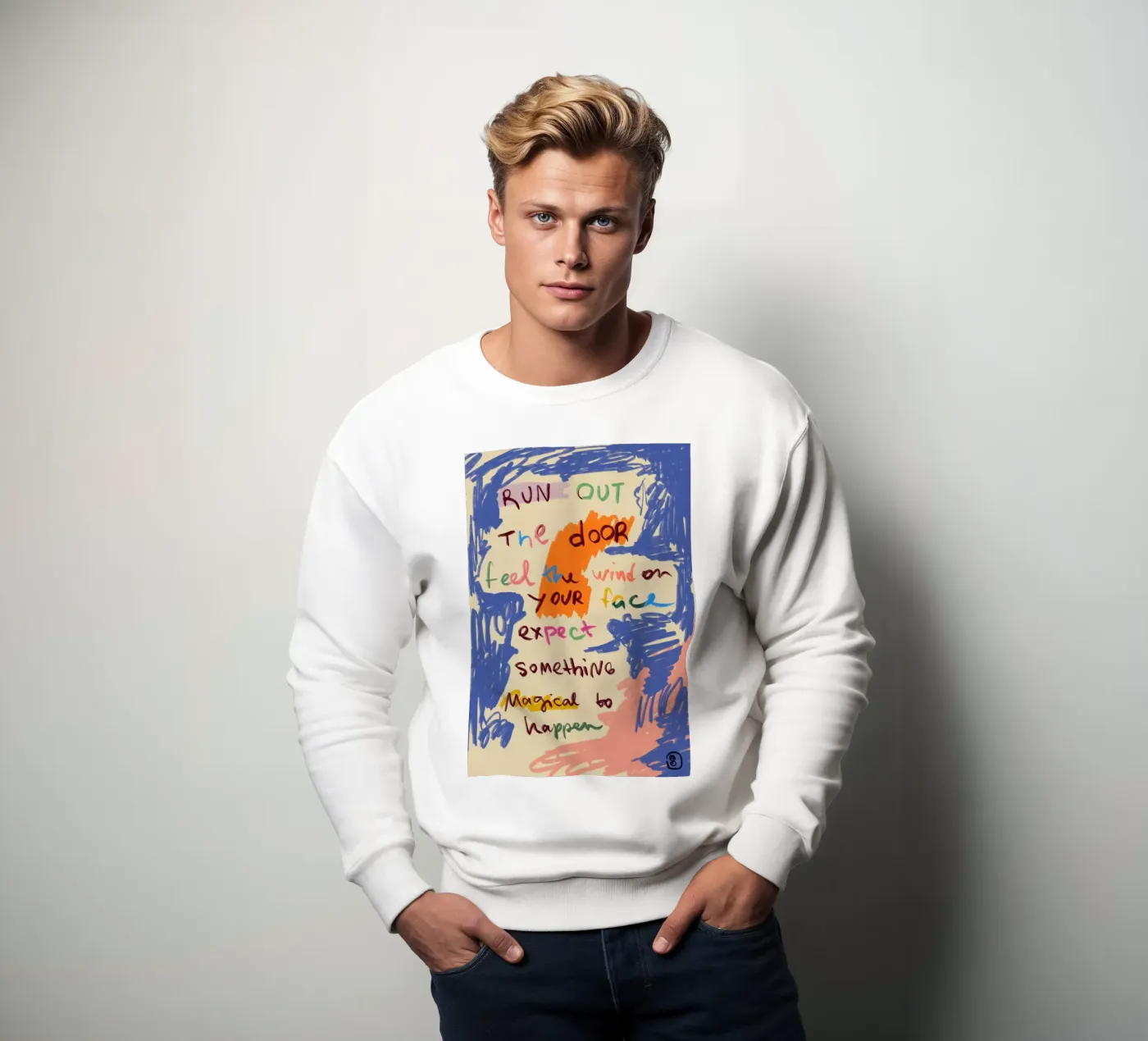 MAGICAL DAY MESSAGE sweat de Sandra Poliakov