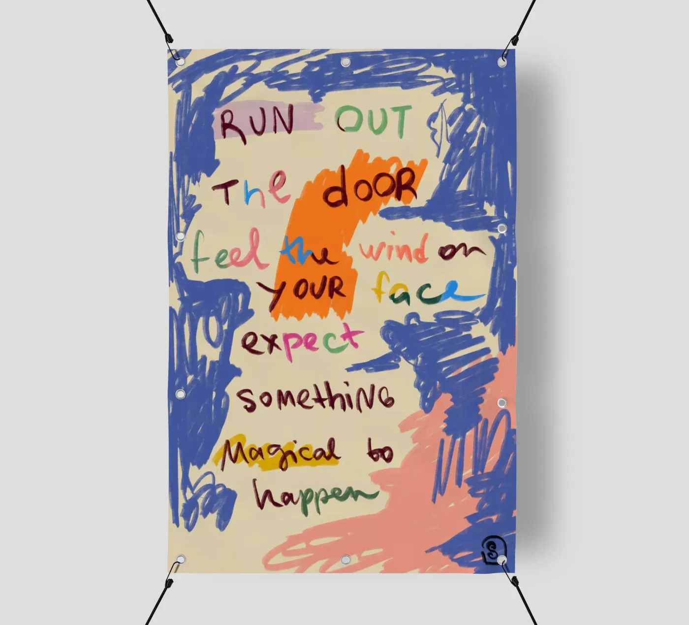 MAGICAL DAY MESSAGE bâche pvc de Sandra Poliakov