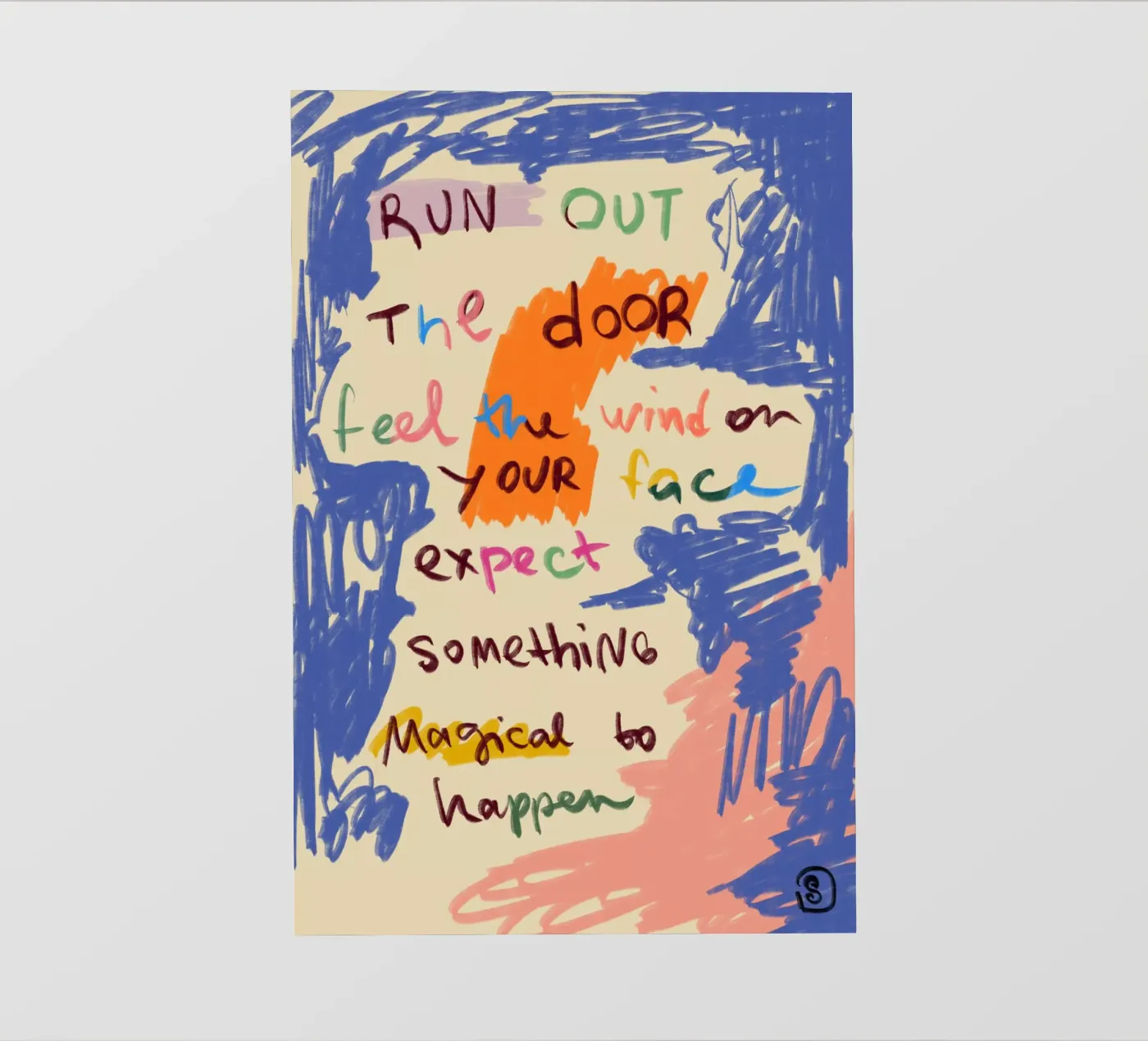 MAGICAL DAY MESSAGE bâche pvc de Sandra Poliakov