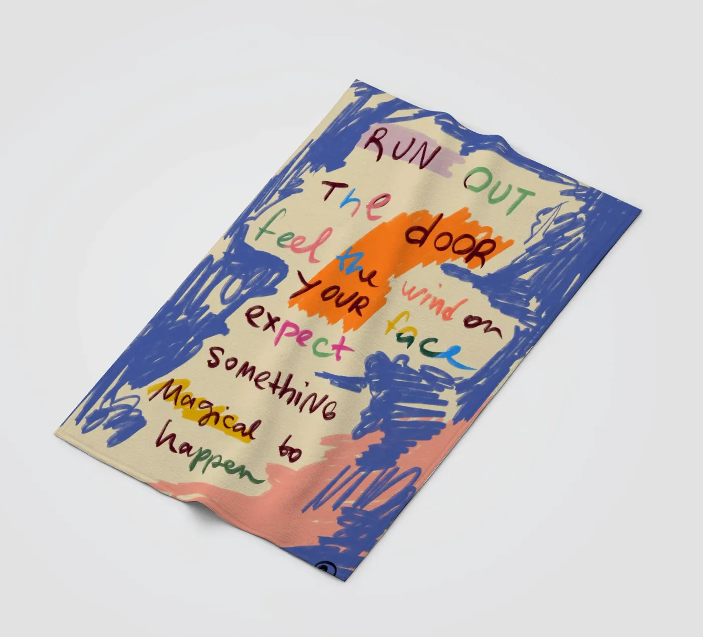 MAGICAL DAY MESSAGE Fleecedecke von Sandra Poliakov