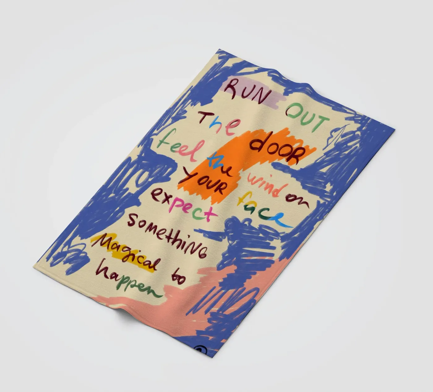 MAGICAL DAY MESSAGE Fleecedecke von Sandra Poliakov