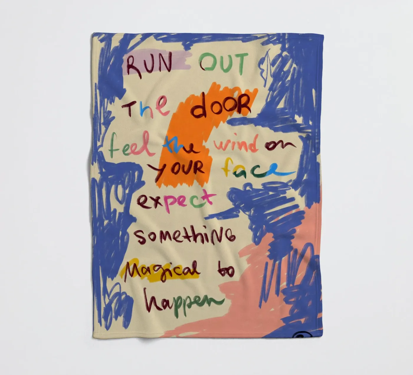 MAGICAL DAY MESSAGE Fleecedecke von Sandra Poliakov