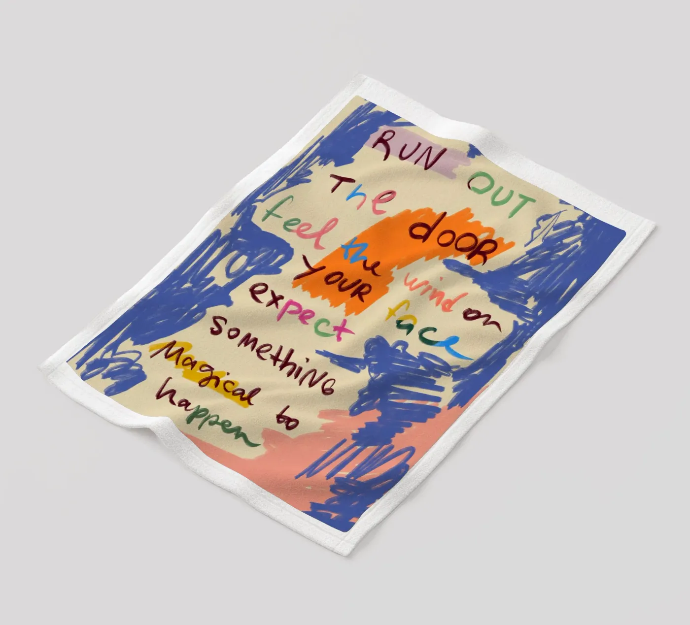 MAGICAL DAY MESSAGE Fleecedecke von Sandra Poliakov