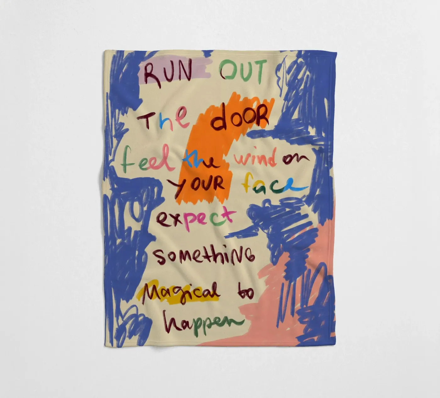 MAGICAL DAY MESSAGE Fleecedecke von Sandra Poliakov