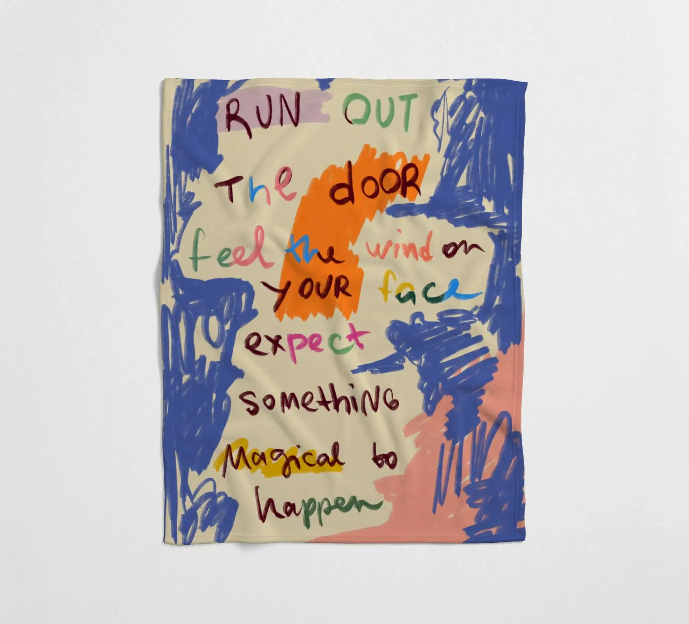 MAGICAL DAY MESSAGE Fleecedecke von Sandra Poliakov