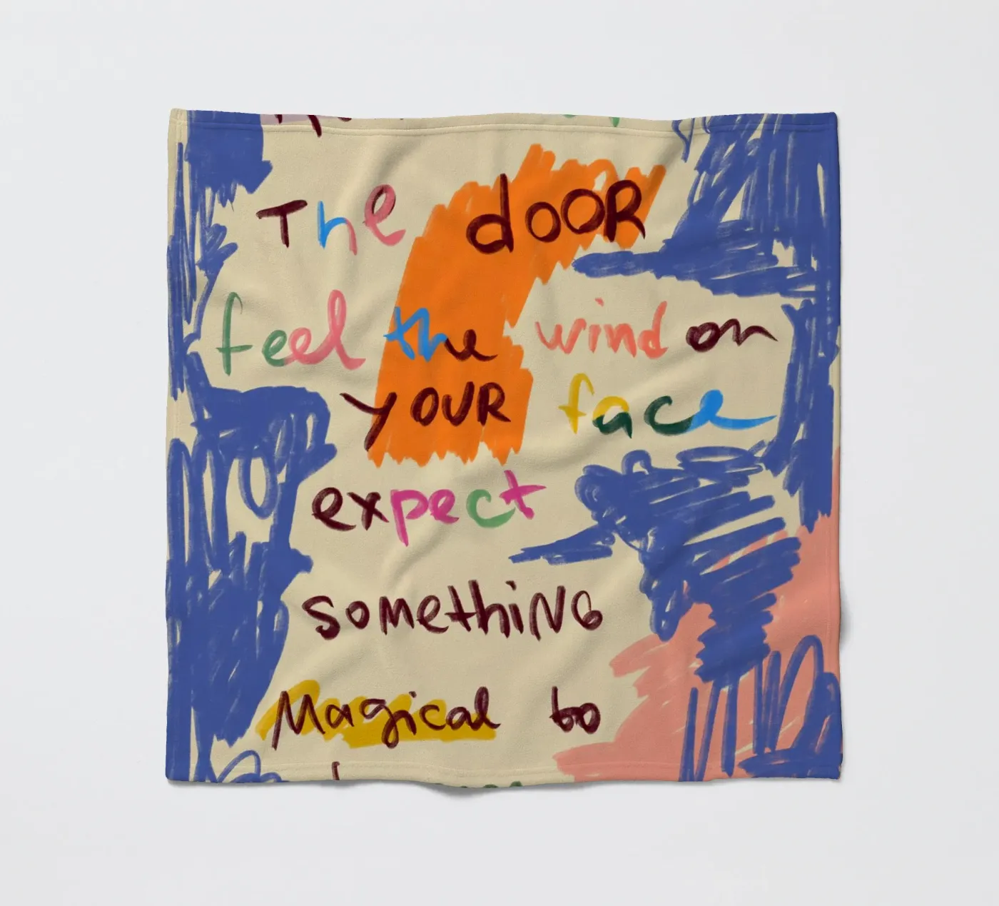 MAGICAL DAY MESSAGE Fleecedecke von Sandra Poliakov