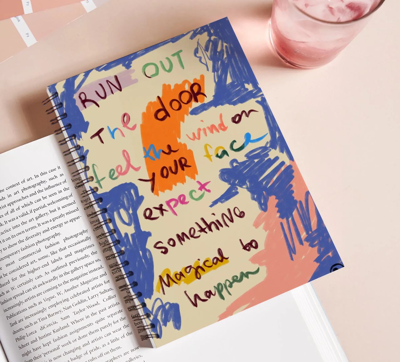 MAGICAL DAY MESSAGE spiral notebook by Sandra Poliakov