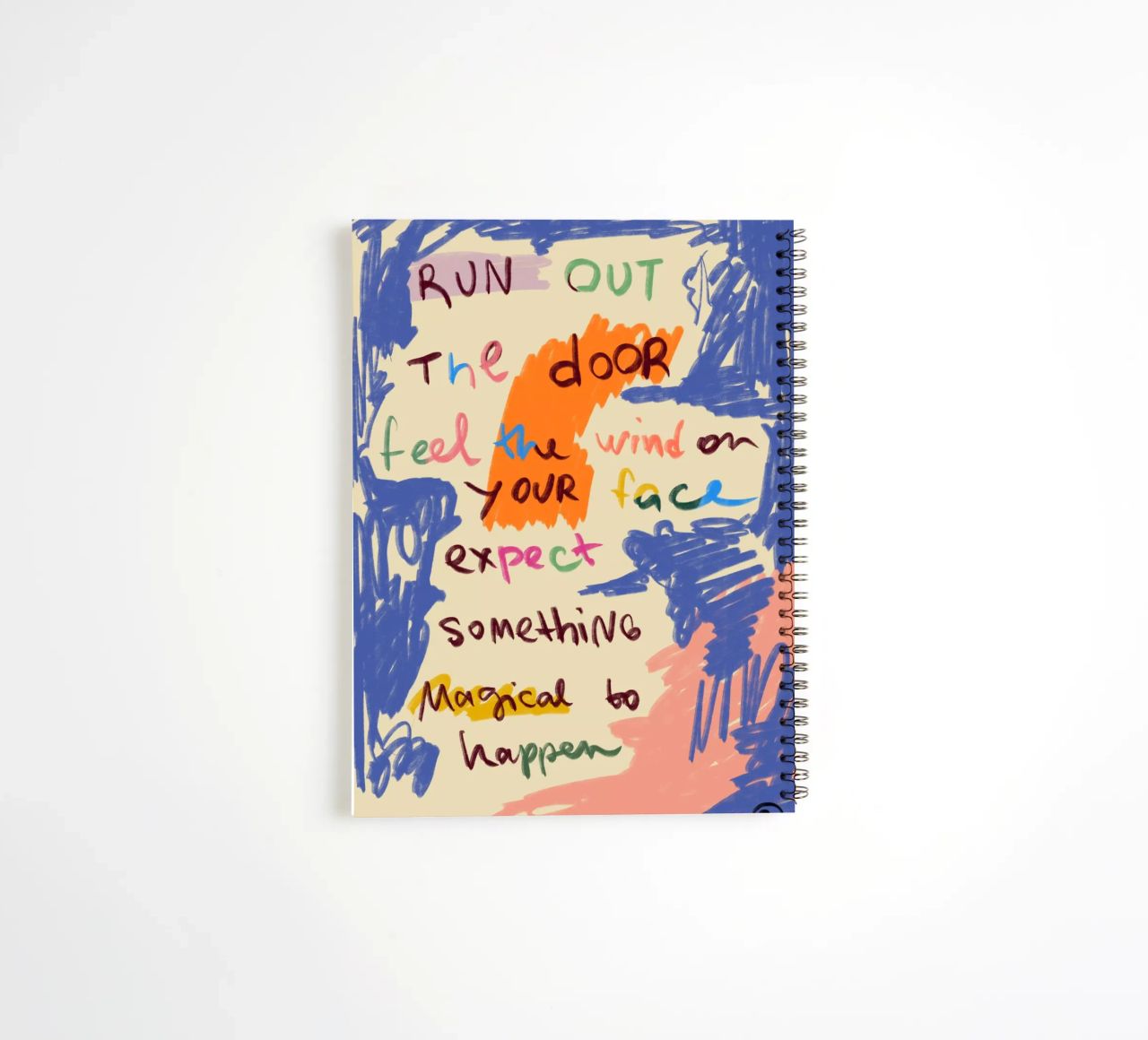 MAGICAL DAY MESSAGE spiral notebook by Sandra Poliakov