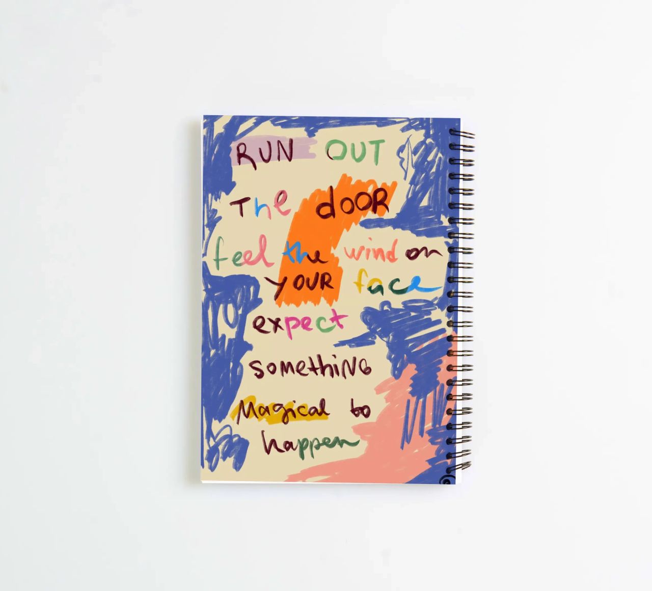 MAGICAL DAY MESSAGE spiral notebook by Sandra Poliakov