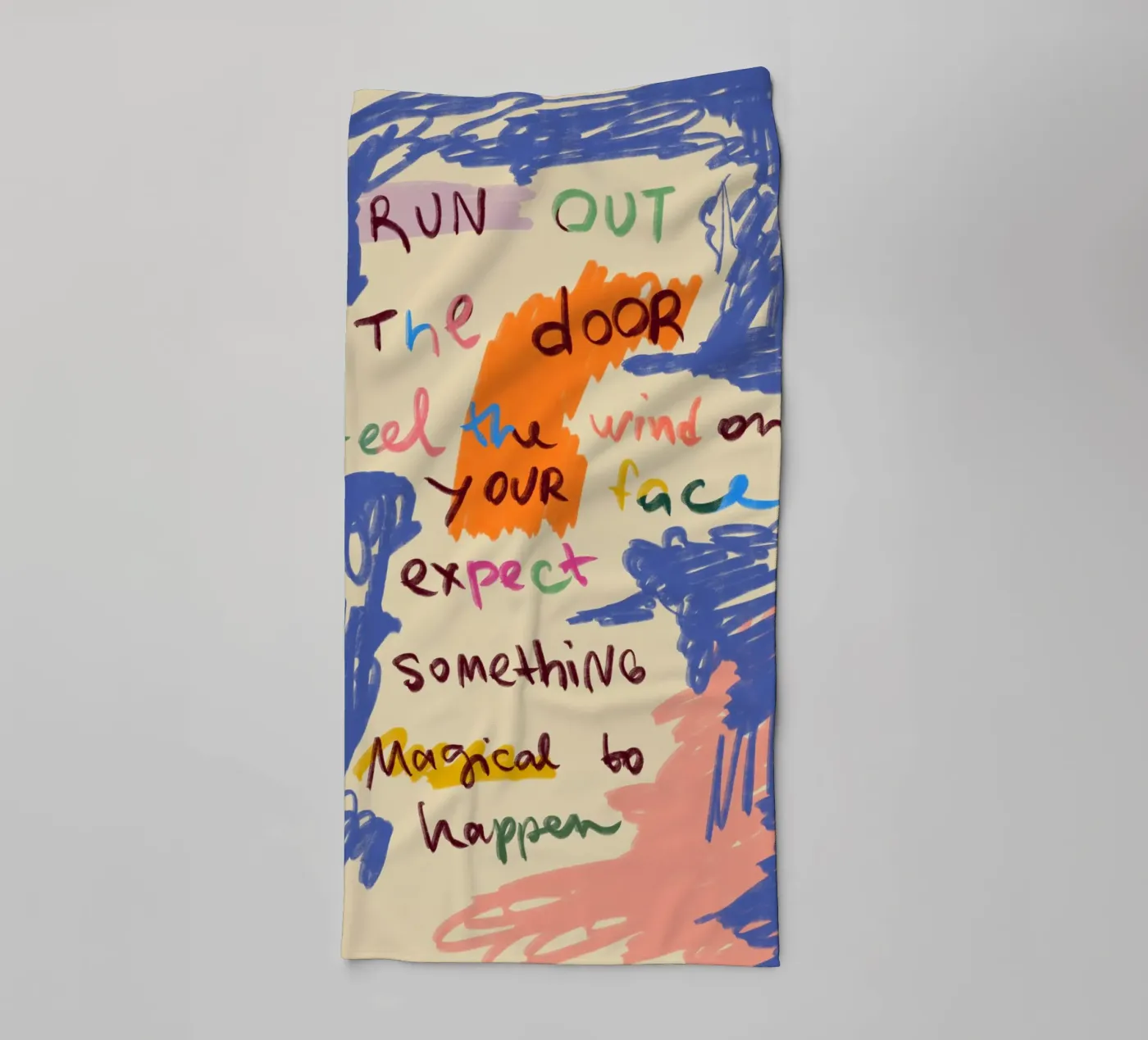 MAGICAL DAY MESSAGE badhanddoek van Sandra Poliakov