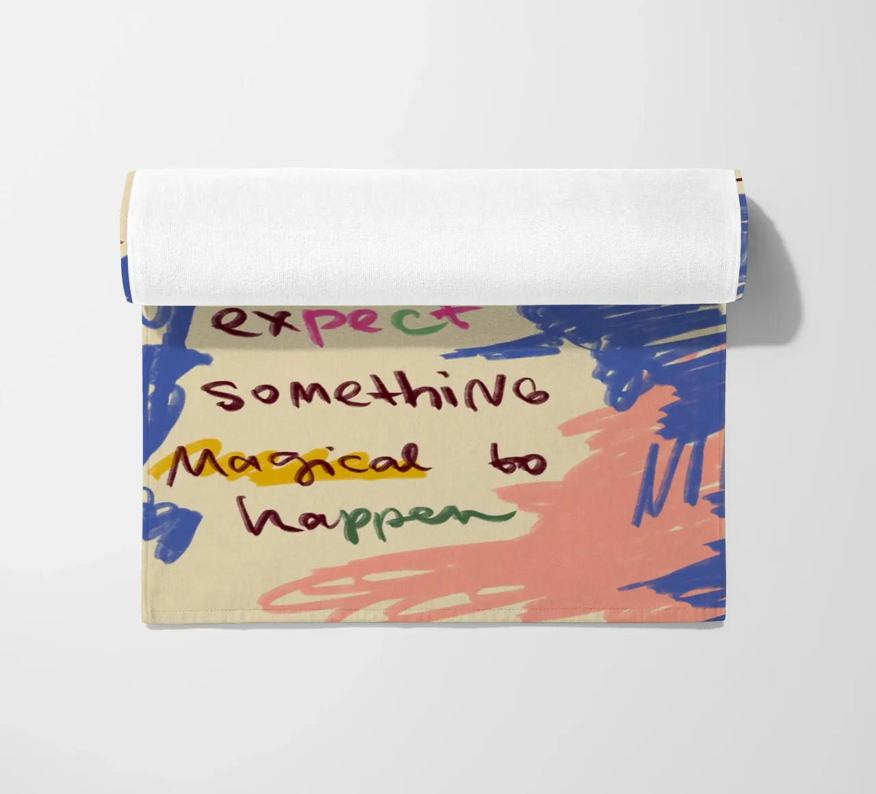 MAGICAL DAY MESSAGE product.type.towel-beach common.byCreator Sandra Poliakov