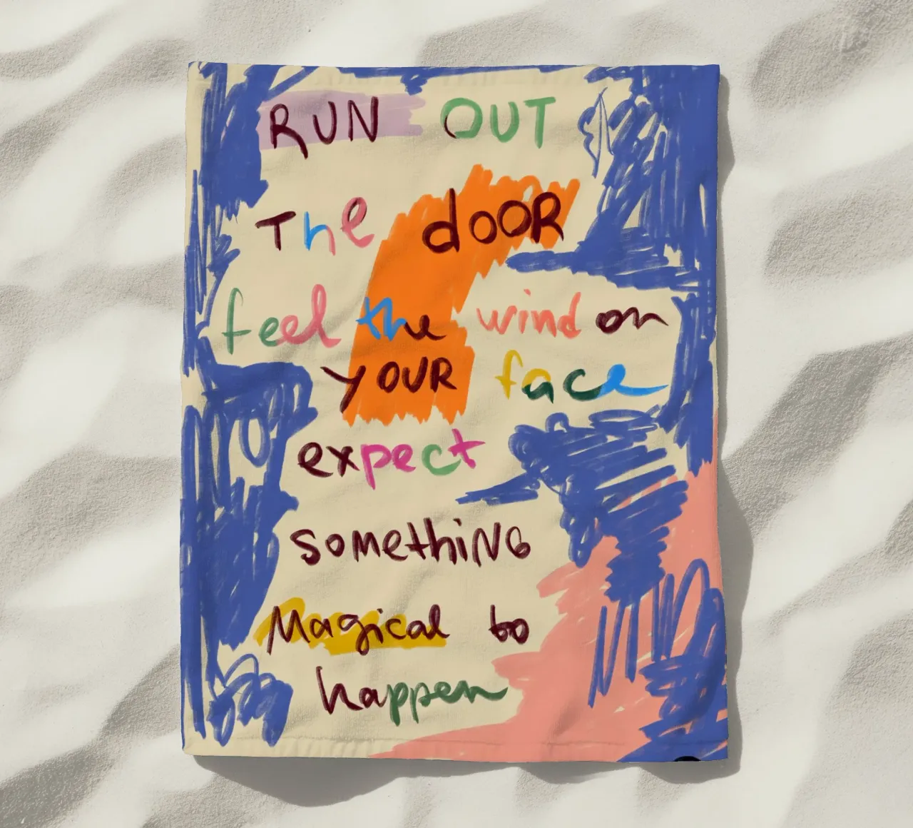 MAGISCHE DAG BERICHT strandhanddoek van Sandra Poliakov