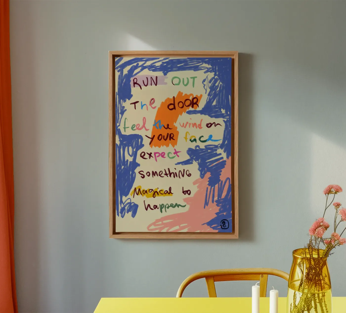 MAGICAL DAY MESSAGE canvas by Sandra Poliakov