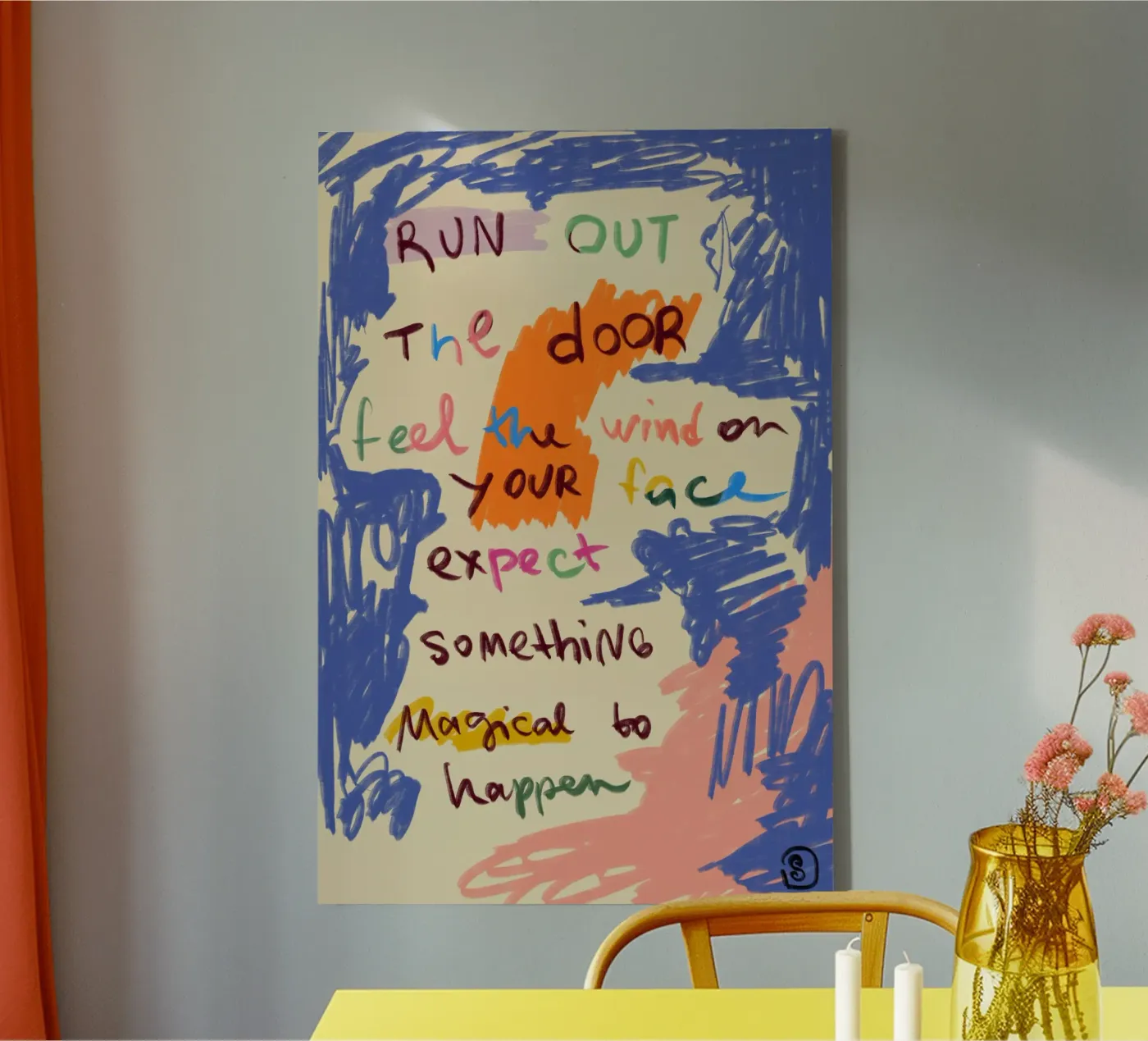 MAGICAL DAY MESSAGE canvas by Sandra Poliakov