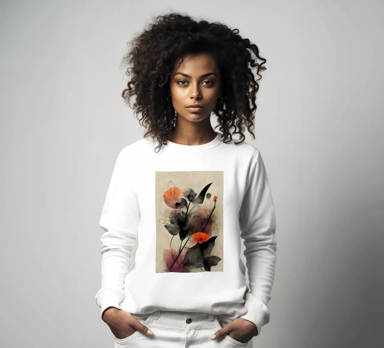 Peach Dry Flowers felpa da treechild