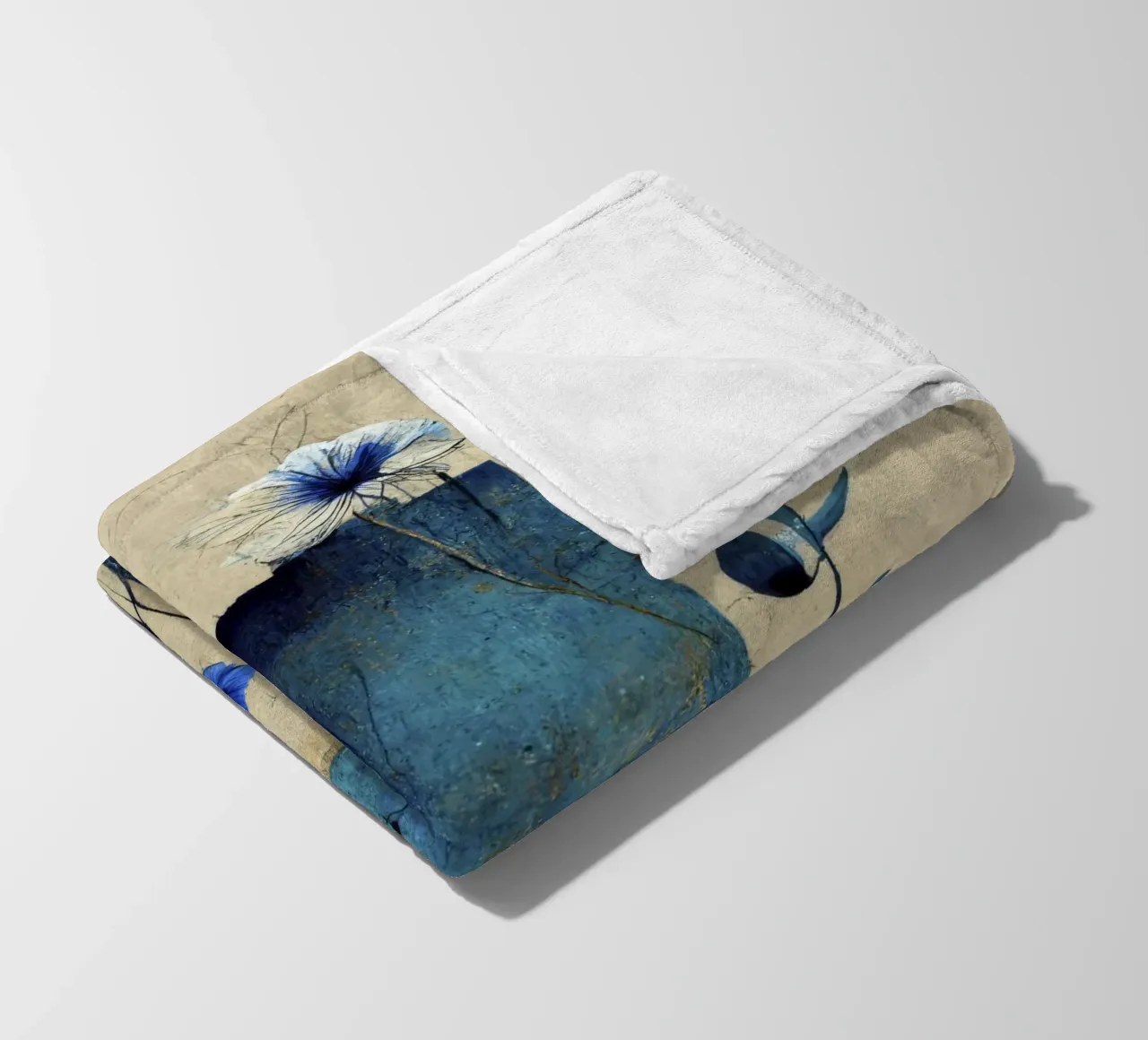 Blue Blocks coperta in pile da treechild