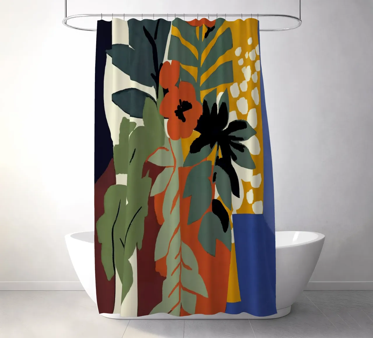 Abstract Flower Impression tenda da doccia da treechild