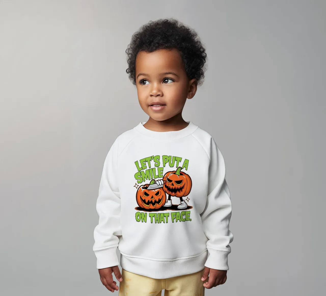 Let's put a smile on that face felpa neonato da edsonramosart