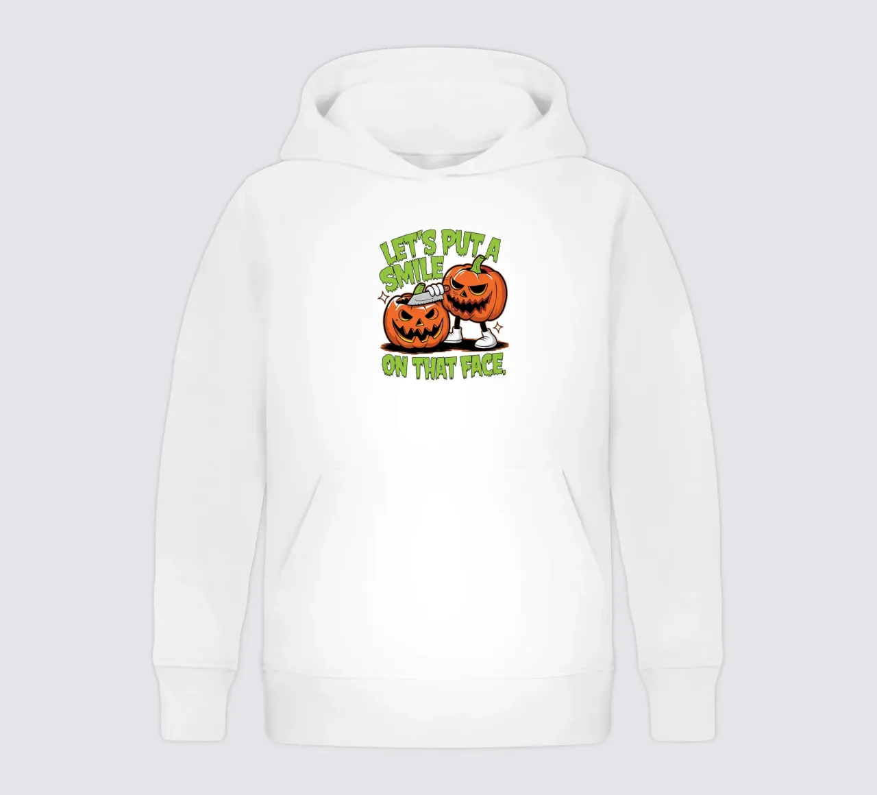 Let's put a smile on that face felpa bambino con cappuccio da edsonramosart