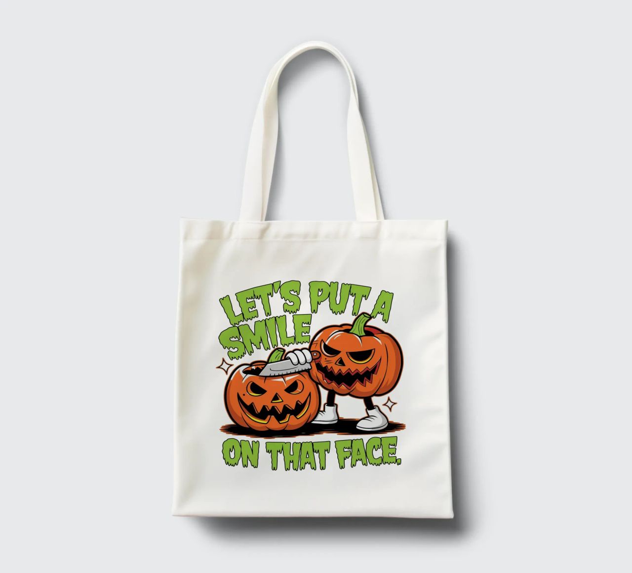 Let's put a smile on that face borsa in juta da edsonramosart