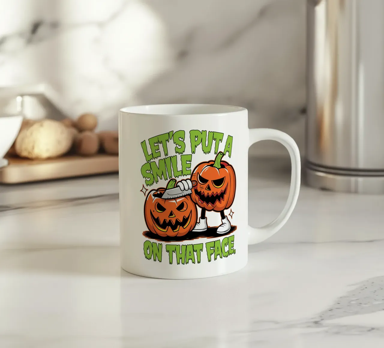 Let's put a smile on that face tazza in ceramica da edsonramosart