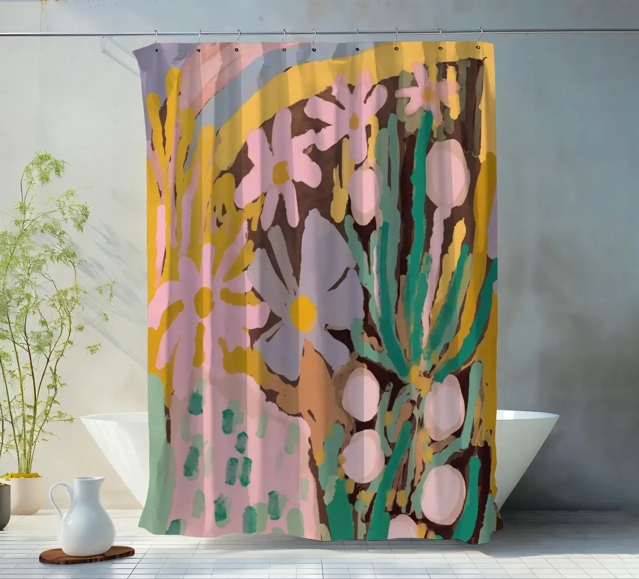 Spring Flower Impression tenda da doccia da treechild