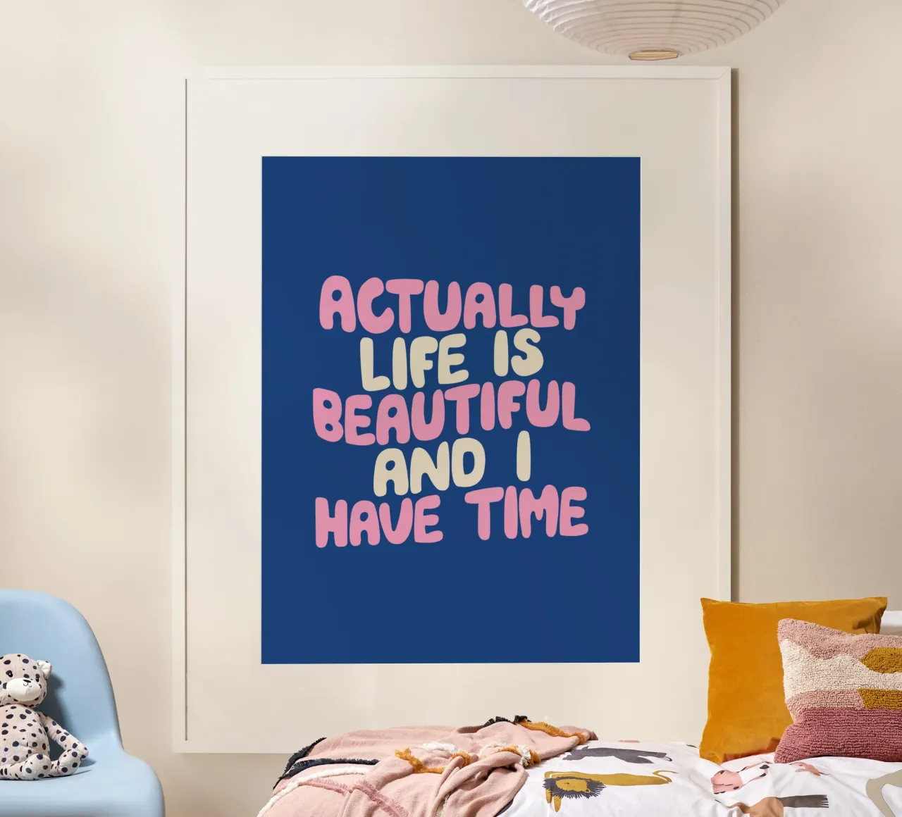 Actually Life is Beautiful and I Have Time Typografie Design hahnemühle by THE MOTIVATED TYPE