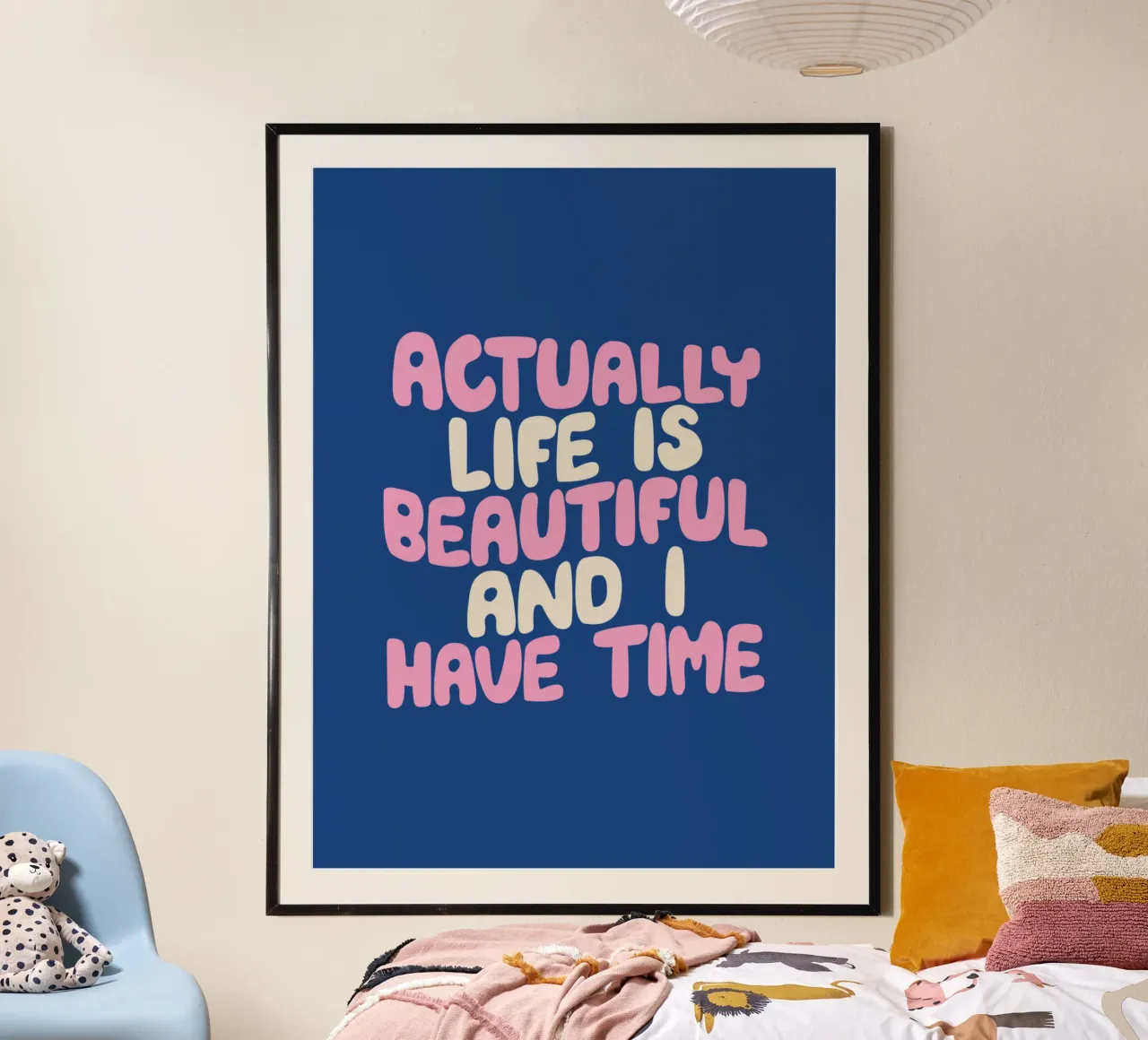 Actually Life is Beautiful and I Have Time Typografie Design hahnemühle by THE MOTIVATED TYPE