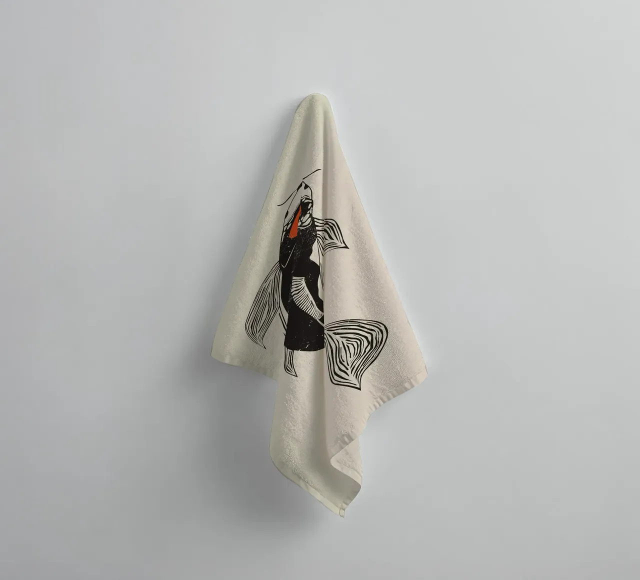 Design del pesce Koi asciugamano da bagno da Indigo Rain